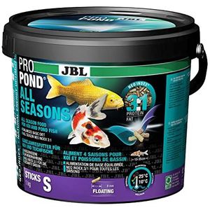 JBL Voer voor het gehele jaar voor koi, drijvende voersticks, seizoensvoer, PROPOND ALL SEASONS, maat S, 1 kg