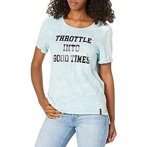 Fox Racing Dames Throttle T-shirt met korte mouwen, Kristalblauw, M