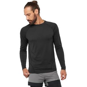 SALOMON Heren Cross Run Ls Tee T-shirt, Zwart, S