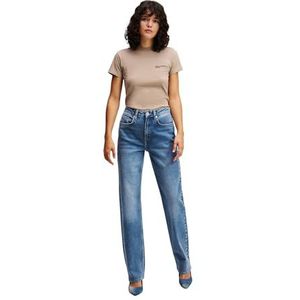 Karl Lagerfeld - KLJ High Rise Straight Denim - Jeans - Washed Mid Blue