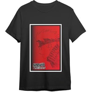 Comic Studio Naruto Shippuden T-shirt, officieel gelicentieerd artikel, Naruto Uzumaki V7, uniseks, zwart, XL, Zwart, XL