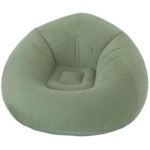 ED ENJOY HOME Opblaasbare outdoorstoel, 100 x 100 cm, kleigroen, 100% pvc, gevlokt, tuincollectie Borneo