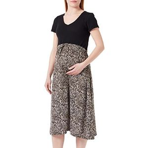 Supermom Damesjurk met korte mouwen, all-over print, combi jurk, Vetiver - P951, 32