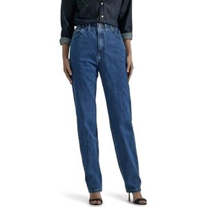 Lee Dames Relaxed-fit Elastische Tapered-leg Jean aan de zijkant, Peper Steen, 12