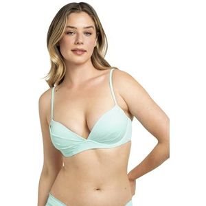 Smart & Sexy Women's Standard Swim Convertible Push-Up Bikini Top Swimwear Secret Line, Mint Chip, 38D