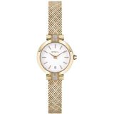 BREIL - Dameshorloge Soul Collection TW1917 - damesaccessoires - puur horloge voor dames met een behuizingsdiameter van 25 mm en verstelbare armbandlengte van 13,5 tot 19 cm, goud-wit., armband