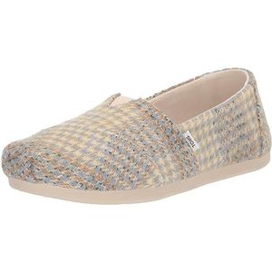 TOMS Alpargata Cloudbound instappers voor dames, Hemelsblauwe geruite tweed, 38.5 EU