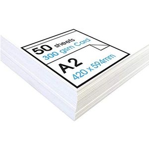 Artway Studio 'High' White Card - A2-300gsm - Ideaal voor presentatie, display, montage en kaartvoorraad - A2-50 Vellen