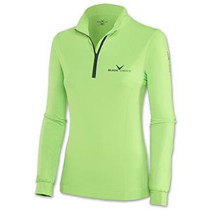 Black Crevice Skirolli Zip Shirt, voor dames, groen/zwart, maat 36