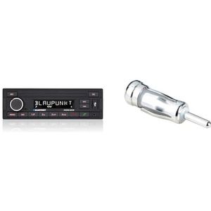 Blaupunkt Madrid 200 BT | Bluetooth, RDS Tuner, handsfree, USB, Aux-In & Hama Antenneadapter antennestekker DIN - antennekoppeling ISO 43642