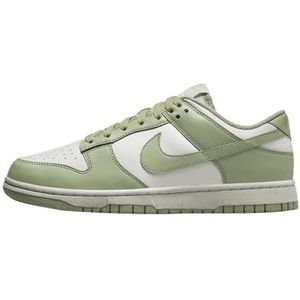 Nike Dunk Low damessneakers, 38,5 EU, Olive Aura Sail Coconut Milk White, 38.5 EU