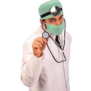Doctor Disguise Set (pet, masker, stethoscoop, reflector) op kaart