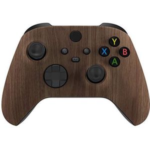 eXtremeRate Cover Voorste Schaal voor Xbox Series X S Controller,Vervanging Shell Case voor Xbox Series X S Controller Model 1914(Zonder Controller)-Houtnerf