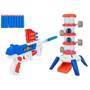 Soft Shot Target - Doelschieten en zachte rubberen ballen - Kinderen 3 jaar - Inclusief pistool - Behendigheids- en behendigheidsspel - Globe Toys - Wtoy 41653