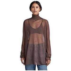 G-STAR RAW - D140-285 - Sweater - Bruin - Dames - Sheer Loose Turtle Knit