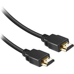 Ekon HDMI-kabel, stekker, 1,8 meter, 4K Ultra HD en 3D-resoluties, vergulde aansluitingen, kreukvrij, metalen behuizing, voor tv, projectoren, laptop, pc, MacBook, PlayStation, Nintendo Switch