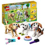 LEGO 31137 Creator 3in1 Schattige Honden Set met Teckel, Mopshond, Poedel en Meer, Speelgoed voor Kinderen met Dier Figuren, Mooi Cadeau voor Hondenliefhebbers
