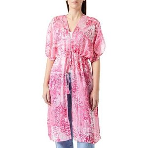 NALLY dames kimono, roze/wit, S