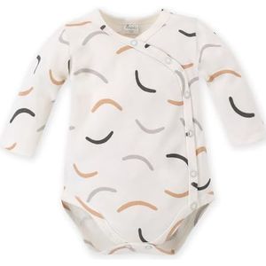 Pinokio Bodysuits voor babyjongens, lange mouwen, buttoned ondergoed, Ecru Tiger Stripes, 68