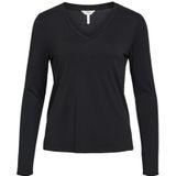 Object OBJANNIE RE L/S V-hals Top NOOS, zwart, XL