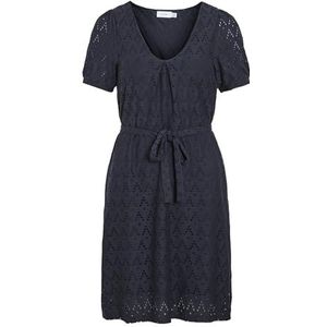 Vila - Korte Jurk - Navy - 64% Polyester 34% Katoen 2% Elastaan