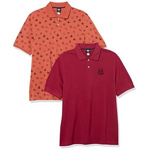 Amazon Essentials Disney | Marvel | Star Wars Heren Poloshirt, piqué-katoen, regular fit, 2-Pack, Star Wars Rode Stormtrooper, XL