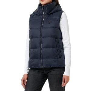 Tommy Hilfiger Dames Vest Down Casual met Capuchon, blauw (Desert Sky), L