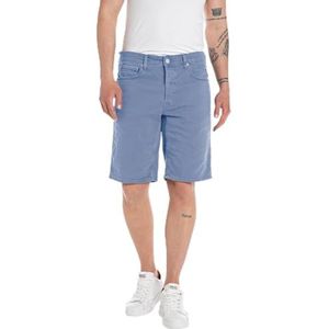 Replay Grover Straight Fit Jeans Shorts, 277 Blue Denim, 29W