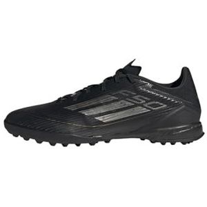 adidas F50 League voetbalschoenen voor dames en heren, Core Black Iron Met Goud Met, 42 EU