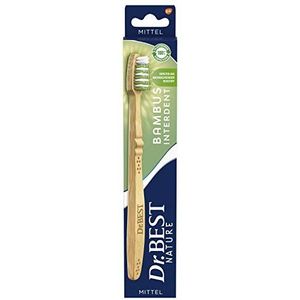 Dr.BEST Natuur bamboe interdent tandenborstel, medium (1 stuk), duurzaamheid gecombineerd met bewezen Dr.BEST kwaliteit