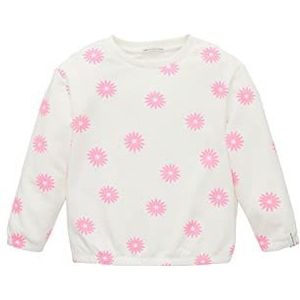 TOM TAILOR Meisjes 1036091 kindersweatshirt, 31680-Off White Neon Flower Print, 92/98, 31680 - Off White Neon Flower Print, 92/98 cm