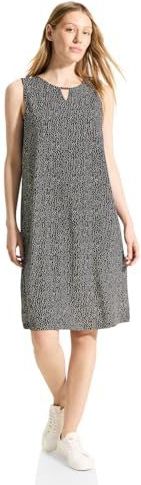 Cecil - B144116 - Jerseyjurk - Universeel Blauw - Mouwloos - Knielang