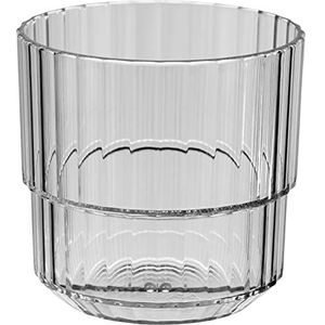 APS Drinkbeker LINEA, hoogwaardig Tritan kunststof drinkglas met 0,22 liter, BPA-vrij, stapelbaar, onbreekbaar herbruikbaar en vaatwasmachinebestendig, 220 ml, french grey