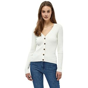 Peppercorn Tana V-hals Rib Vest met lange mouwen | Witte vesten voor dames VK | Lente dames vest | Maat XXL