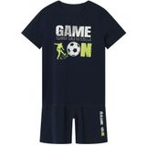NAME IT Nkmnightset Ss Game On Football Noos pyjama voor jongens, Dark Sapphire, 86-92