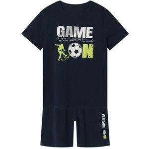 NAME IT Nkmnightset Ss Game On Football Noos pyjama voor jongens, Dark Sapphire, 86-92