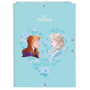 Safta -M068 Frozen II Hello Spring-map met 3 kleppen, ideaal voor kinderen van verschillende leeftijden, comfortabel en veelzijdig, kwaliteit en duurzaamheid, 26 x 36,5 cm, lichtblauw, standaard