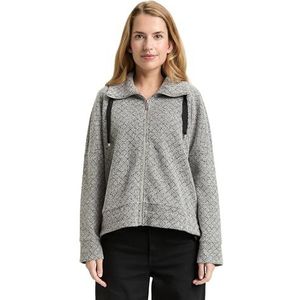 TOM TAILOR Sweatvest  zwart / offwhite