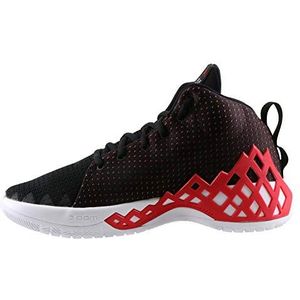Nike Jumpman Diamond Mid Basketbalschoenen voor heren, Zwart Black University Red White 6, 48 EU