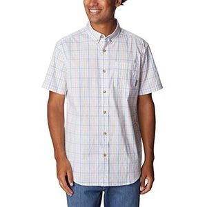 Columbia Heren Rapid Rivers II korte mouwen shirt wandelhemd, Jet Stream Multi Gingham, L