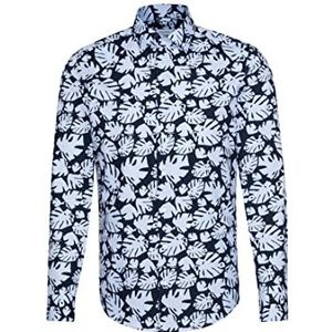Seidensticker Heren X-Slim lange mouwen poplin hemd, blauw (11)., 36