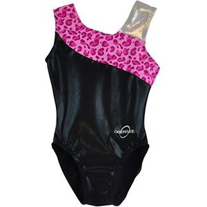 Obersee Turnen turnpakjes voor meisjes uit één stuk atletische activewear meisjesdansoutfit meisjes- en damesmaten - roze luipaard | CXS kind (3-4 jaar) | O3GL043CXS
