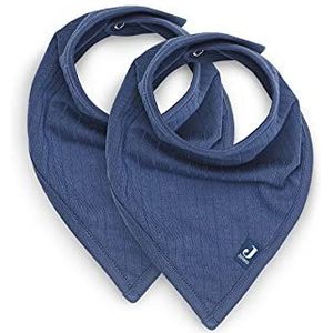 Jollein 029-867-66040 Bandana Bib Neckerchief Set of 2 Basic Stripe Blue