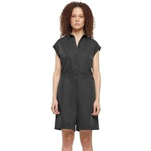 Urban Classics Dames viscose twill jumpsuit, zwart, 3XL