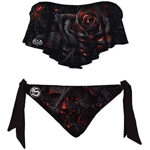 Spiral Burnt Rose Bikini Set zwart M