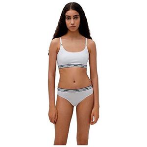 HUGO Triplet Thong Stripe Driepak tanga's van stretchkatoen met logo op de tailleband, White100, M