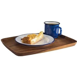 APS serveerplank, plank van geolied acaciahout, dienblad van hout, houten plank voor service, bruin, 25 x 30 cm, 2 cm hoog