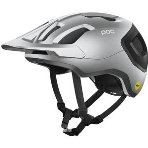 POC Unisex Volwassenen Axion Race MIPS Fietshelm, Uranium Black/Argentite-zilver mat, L (59-62cm)