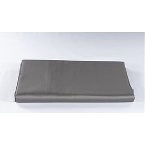 LENZUOLISSIMI - Eenpersoonslaken van satijn katoen, 300 draden, 180 x 290 cm, gemaakt in Italië, grijs