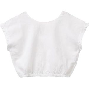 United Colors of Benetton Shirt voor meisjes en meisjes, optisch wit 101, 170